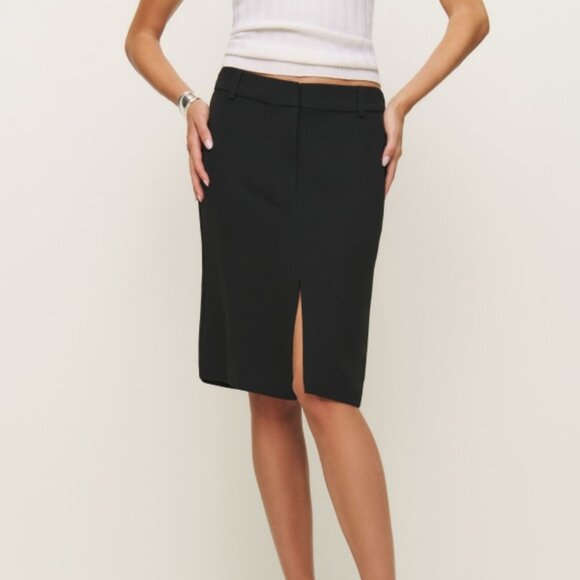 Reformation - NWT Audrina Skirt (Color Black, Size 8) Retail Price/MSRP: $168 - Picture 1 of 5
